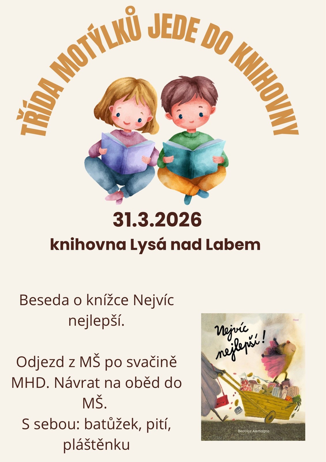 Motýlci jedou do knihovny